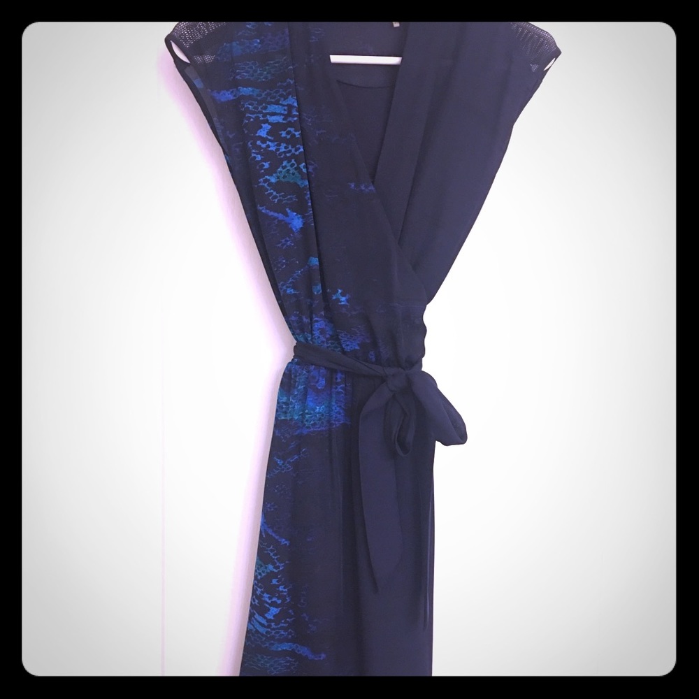 Elie Tahari Snake Print Wrap Dress